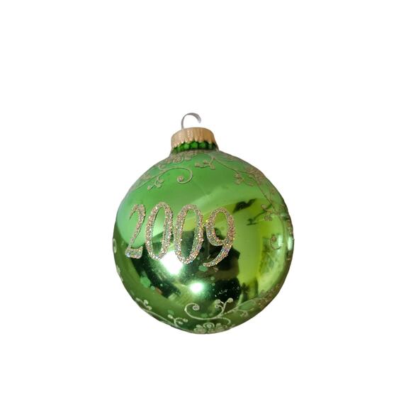 Set of Santa Glass Christmas Ornaments Christmas by Krebs& Hand Painted Glass - Picture 7 of 7